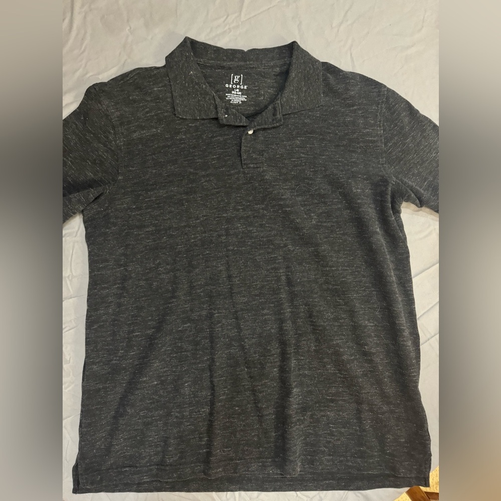 George Men's Heathered Polo Shirt Short Sleeve L/G